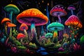 Enchanting Fungi: A Psychedelic Journey Through a Digital Wonder