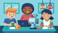 As part of a coding club elementary students use a 3D printer to create and print out their own custommade robot putting