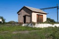 Abandoned railroad wood and iron shed South Africa