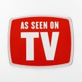 As seen on TV. Royalty Free Stock Photo