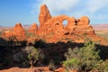 Turret Arch in Windows Section, Arches National Park, Utah, USA Royalty Free Stock Photo