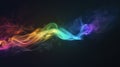 As the smoke gently curls and twists it leaves behind a rainbow trail that fades into the distance