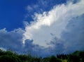 Wild Clouds in a Blue Summer Sky Royalty Free Stock Photo