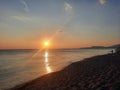 Golden Dusk: Sunset Serenity by the Shore