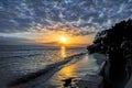 A beautiful sunset in Lahaina on the Island of Maui. Royalty Free Stock Photo