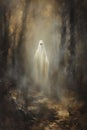 Whispers in the Mist: A Haunting Encounter with the Banshee of t Royalty Free Stock Photo