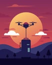 As the sun set over the horizon the drone descended gracefully to its charging station ready for another day of flight