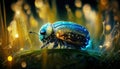 Twilight\'s Delight, A Beautiful Firefly Illuminates the Night. Generative AI