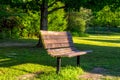 Park Bench Sunset Trees Royalty Free Stock Photo