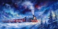 Whispers of Winter: A Magical Train Journey through a Snowy Moun