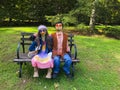 WOODSTOCK Tribute: Burlap People Hippies on a Bench
