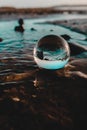 Lensball laying in the sand