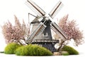 Beautiful Windmill Spring Season, the windmill springs to life once again.