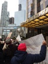 Trump International Hotel & Tower, Women`s March, Central Park West, NYC, NY, USA Royalty Free Stock Photo