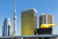 Asahi Beer Hall with the Asahi Flame by Philippe Starck in Tokyo, Japan