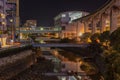 Asahibashi Station of the Okinawa Monorail in Naha, Okinawa, Japan Royalty Free Stock Photo