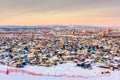 Asahikawa, Japan cityscape in Hokkaido Royalty Free Stock Photo