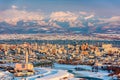 Asahikawa, Hokkaido, Japan Skyline in Winter Royalty Free Stock Photo