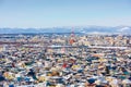 Asahikawa, Japan winter cityscape in Hokkaido