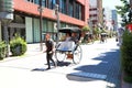 Asakusa : Rickshaw service with tourist Royalty Free Stock Photo