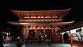 Asakusa seisoji temple front view at night Royalty Free Stock Photo