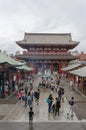 Asakusa Senso-ji, Sensoji temple landmark with tourists in Tokyo, Japan