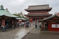 Asakusa Senso-ji, Sensoji temple landmark with tourists in Tokyo, Japan