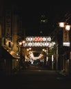 Asakusa, Tokyo, Japan - Backstreet lighted with traditional Japanese lanterns. Royalty Free Stock Photo