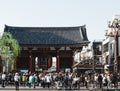 Asakusa, Tokyo, Japan - The Kaminarimon, outer entrance gate of the Senso-ji.