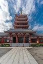 Senso-ji five-story pagoda. Second highest pagoda in Japan