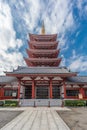 Senso-ji five-story pagoda. Second highest pagoda in Japan