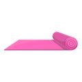 Asana yoga mat icon, cartoon style