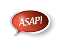 Asap message bubble illustration