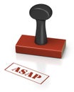 ASAP red rubber stamp Royalty Free Stock Photo