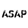 Asap stamp on white Royalty Free Stock Photo