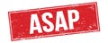 ASAP text on red grungy rectangle stamp Royalty Free Stock Photo