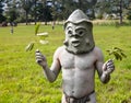 Asaro Mudman tribe man in Mount Hagen festival, Papua New Guinea