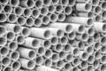 Asbestos cement pipes used for drainage construction. Texture for background. Royalty Free Stock Photo