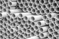 Asbestos cement pipes used for drainage construction. Texture for background. Royalty Free Stock Photo