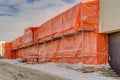 Asbestos control dust isolation - building demolition preparation