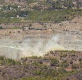 Asbestos mining explosion in Cyprus Royalty Free Stock Photo