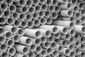 Asbestos pipes for drain in construction site. Texture for background. Royalty Free Stock Photo