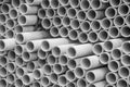 Asbestos pipes for drain in construction site. Texture for background. Royalty Free Stock Photo