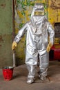 Asbestos protective suit from the factory fire brigade Royalty Free Stock Photo