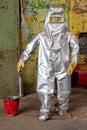 Asbestos protective suit from the factory fire brigade