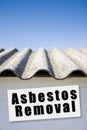 Asbestos removal concept image Royalty Free Stock Photo