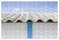 Asbestos removal  - concept image in jigsaw puzzle shape Royalty Free Stock Photo