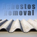 Asbestos removal concept image Royalty Free Stock Photo