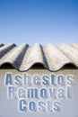 Asbestos removal concept image with text and copy space Royalty Free Stock Photo