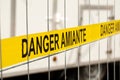 Asbestos site sign Royalty Free Stock Photo